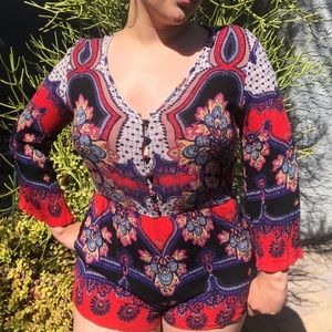 Colorful Long sleeve Romper